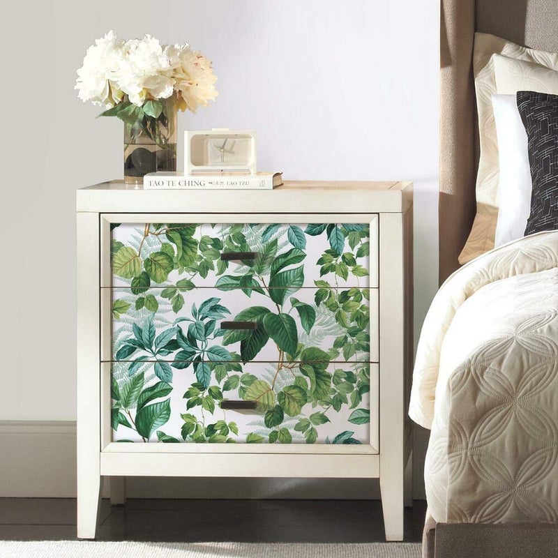 RoomMates RMK11232WP Green Rainforest Leaves Peel and Stick Wallpaper - Image 4